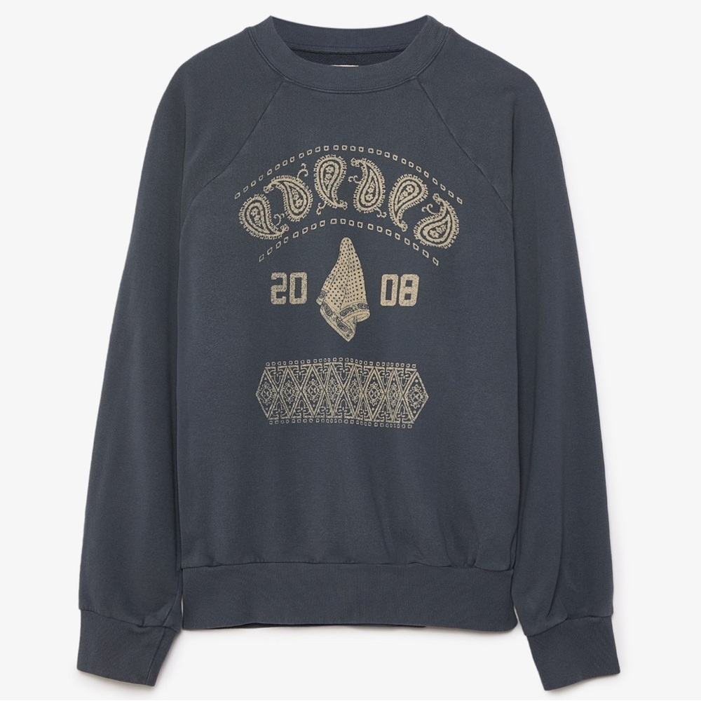 KAPITAL Fleece Raglan Crewneck - Blue